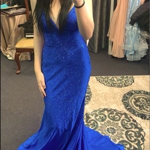 royal blue prom dress